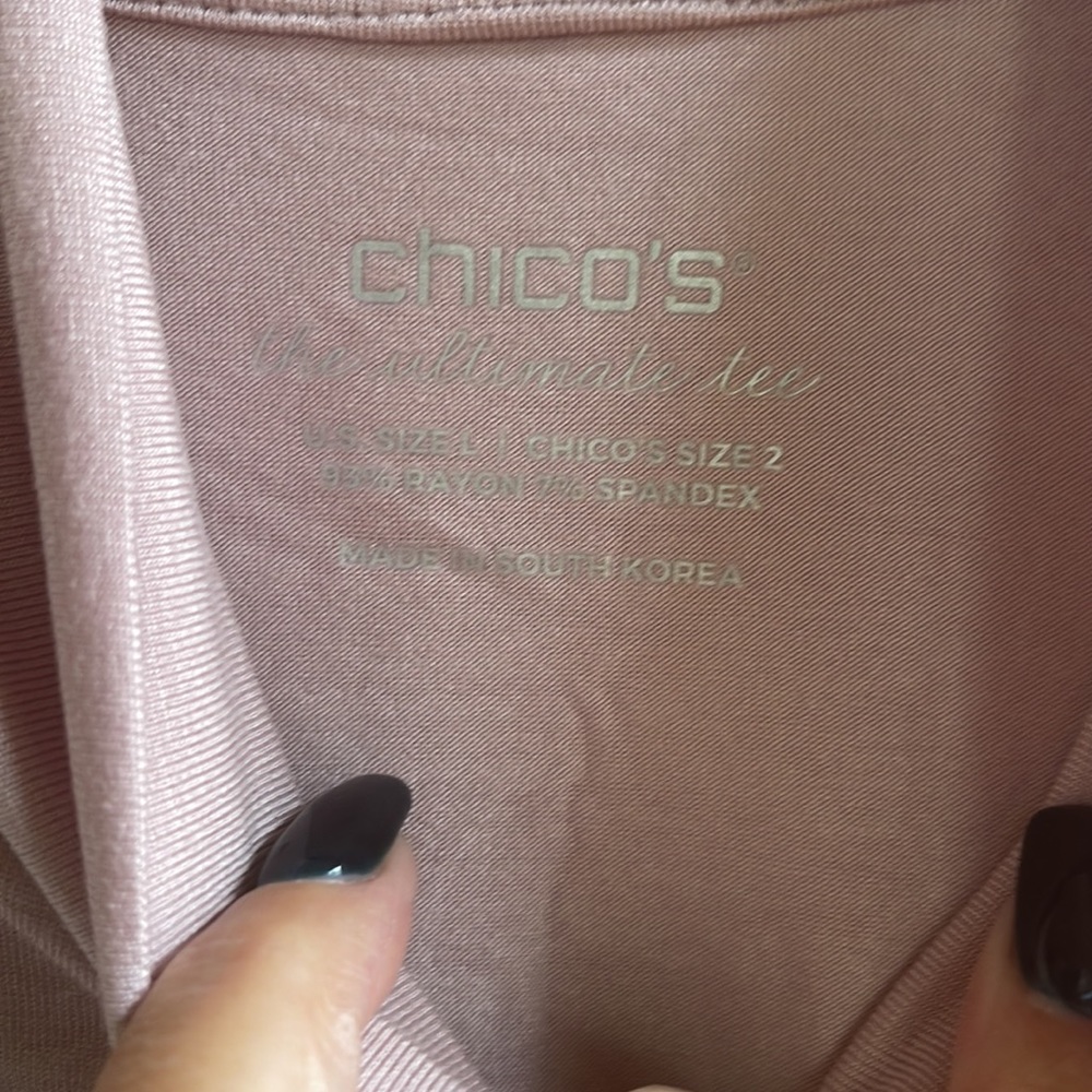 Chico’s Rayon Spandex Mock Neck Long Sleeve Top - Picture 4 of 4